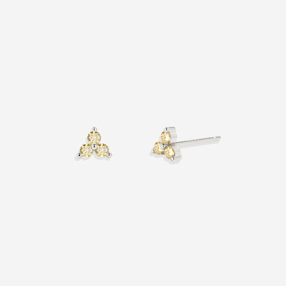 Trinity Birthstone Stud Earrings