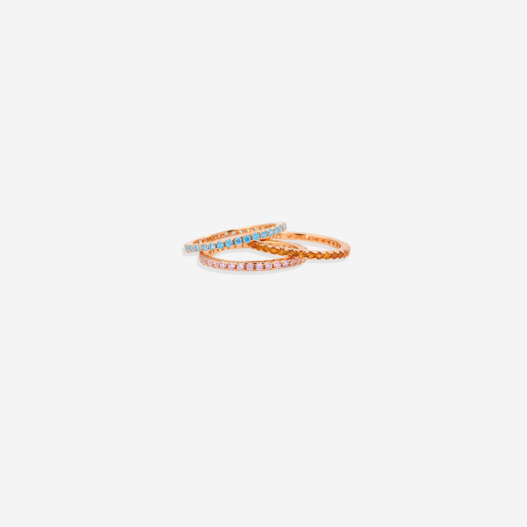 July Birthstone Eternity Stacking Ring