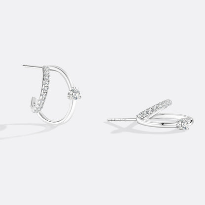 Crystal Double Hoop Earrings
