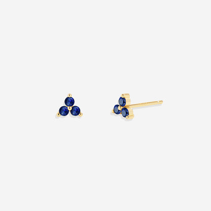 Trinity Birthstone Stud Earrings