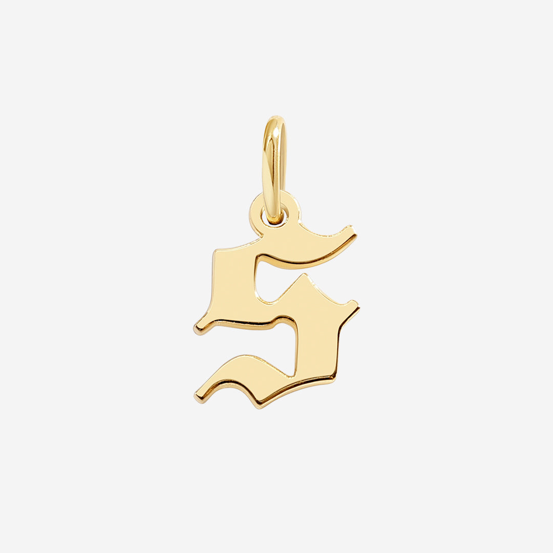 Old English Letter Charm