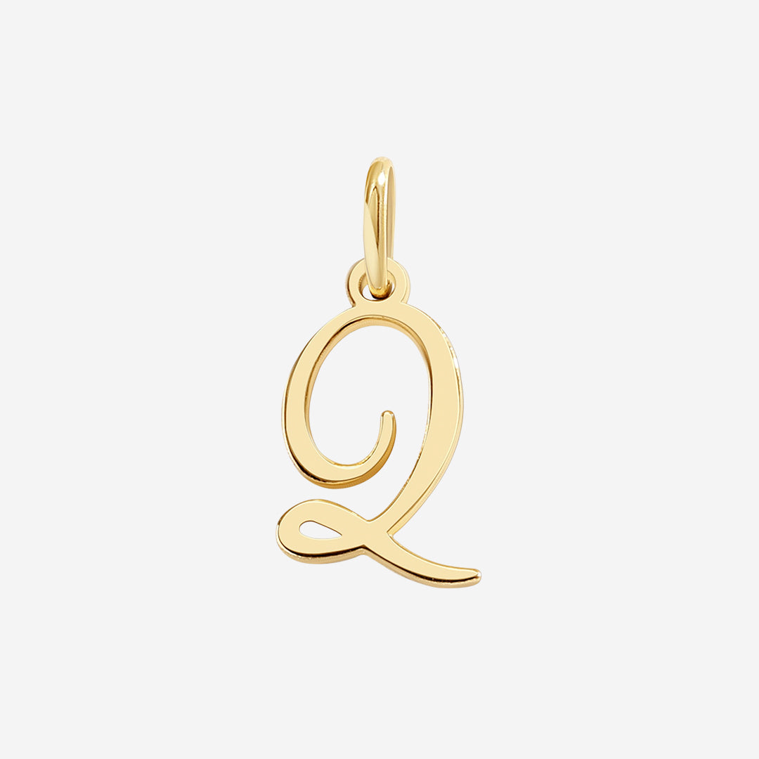 Cursive Initial Charm – Gold