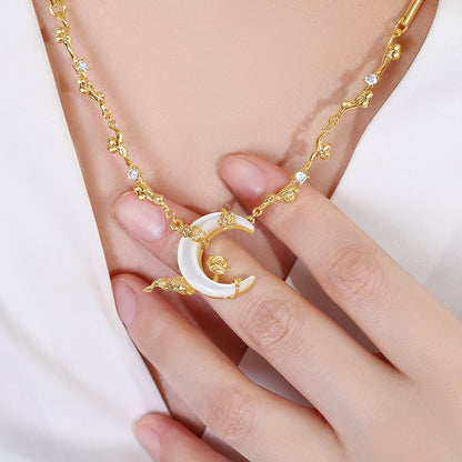 Shell Moon Necklace