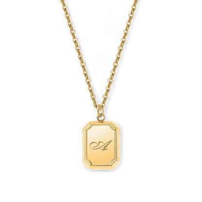 Gold Initial Pendant Necklace