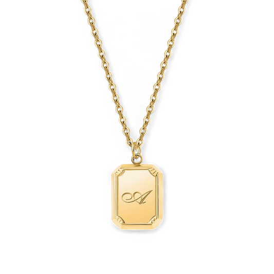 Gold Initial Pendant Necklace