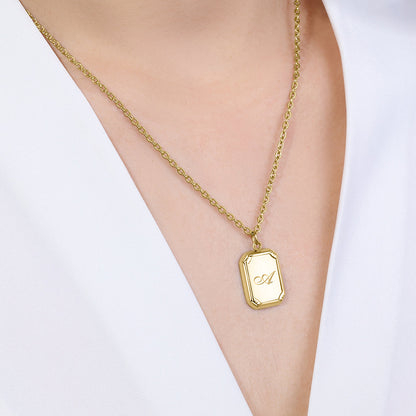 Gold Initial Pendant Necklace