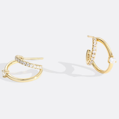Crystal Double Hoop Earrings