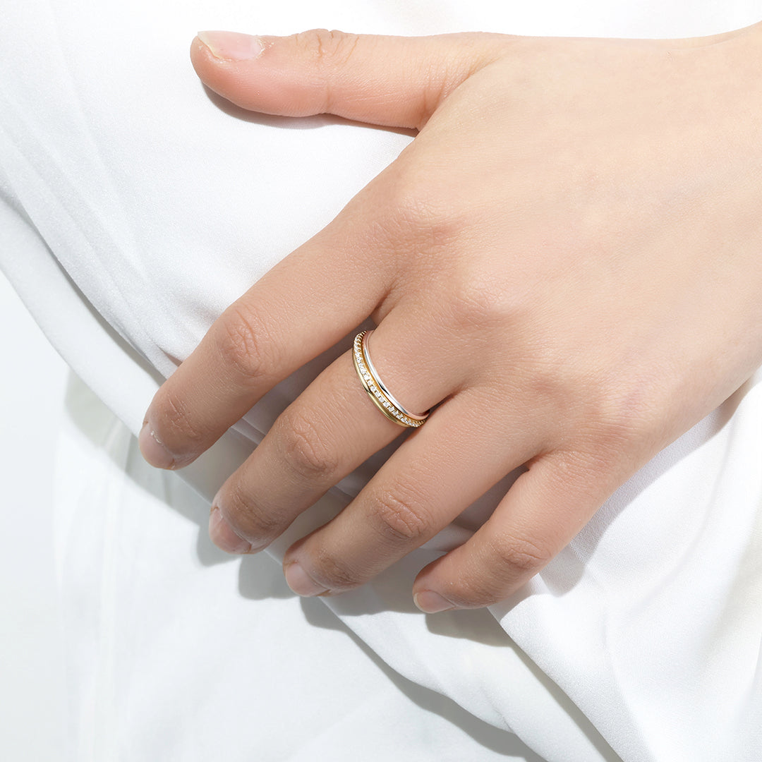 Gold and Silver Stacking Ring Set