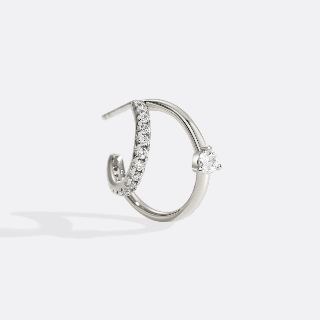 Crystal Double Hoop Earrings