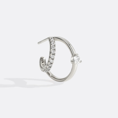 Crystal Double Hoop Earrings