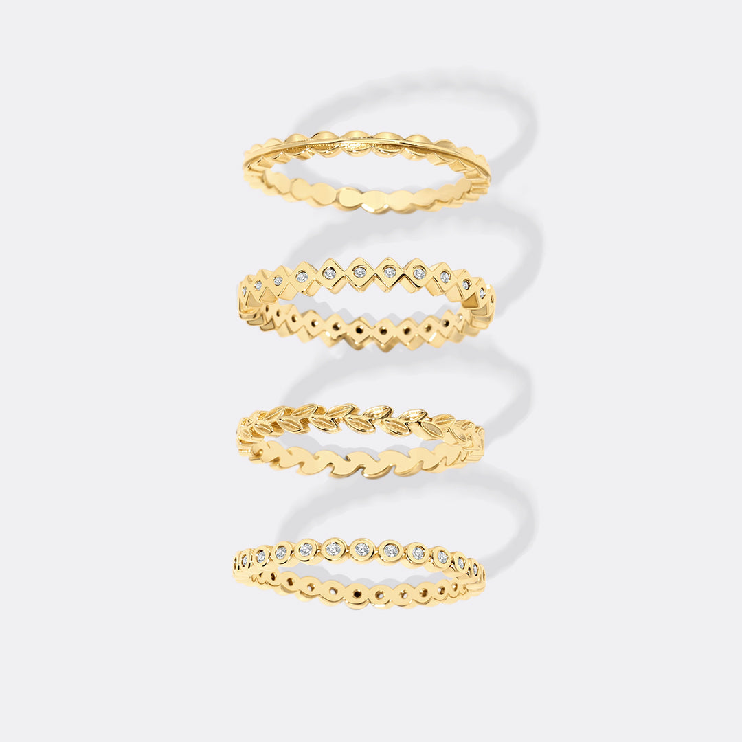 Dainty Gold Mini Ring Set