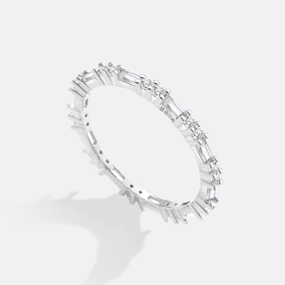 White Sapphire Stacking Ring