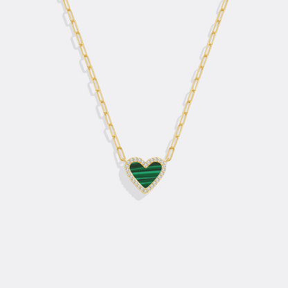 Dainty Heart Paperclip Necklace