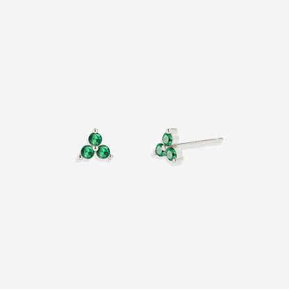 Trinity Birthstone Stud Earrings