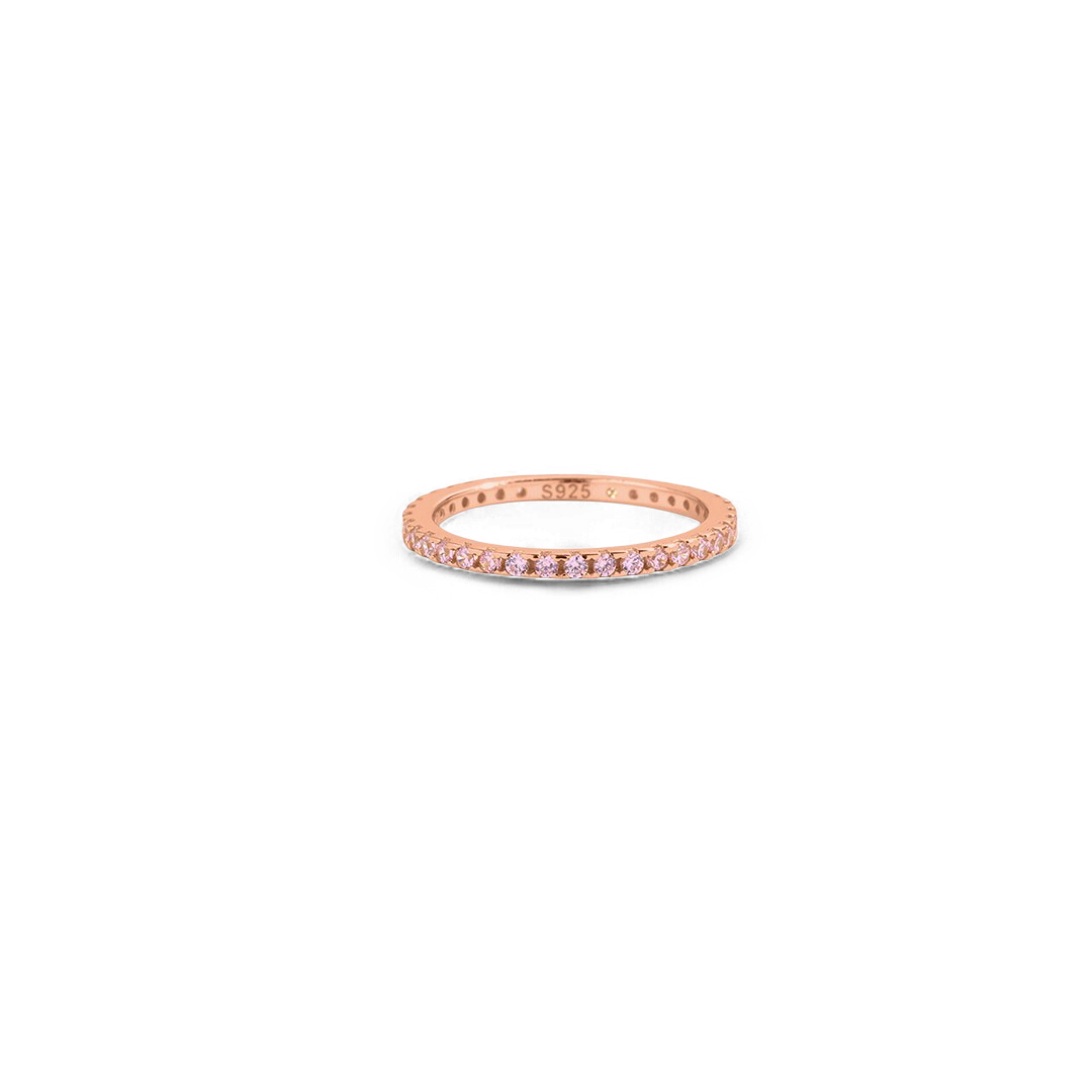 October Birthstone Eternity Stacking Ring