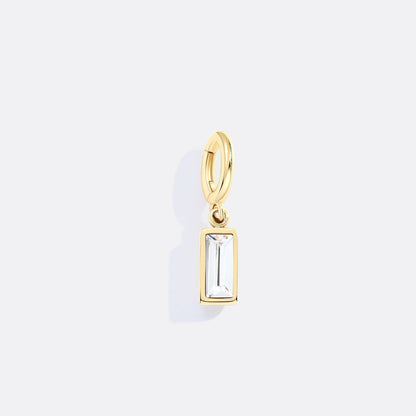 Dainty Baguette Birthstone Charm