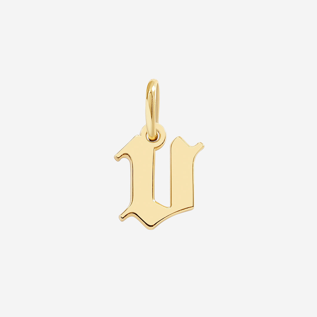 Old English Letter Charm