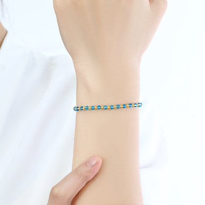 Birthstone and Gold Bead Bracelet