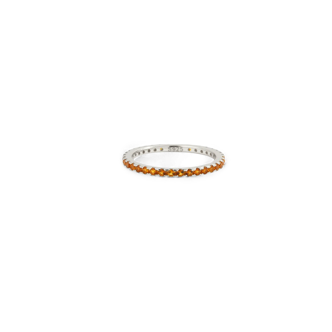 November Birthstone Eternity Stacking Ring