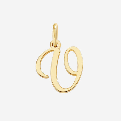 Cursive Initial Charm – Gold