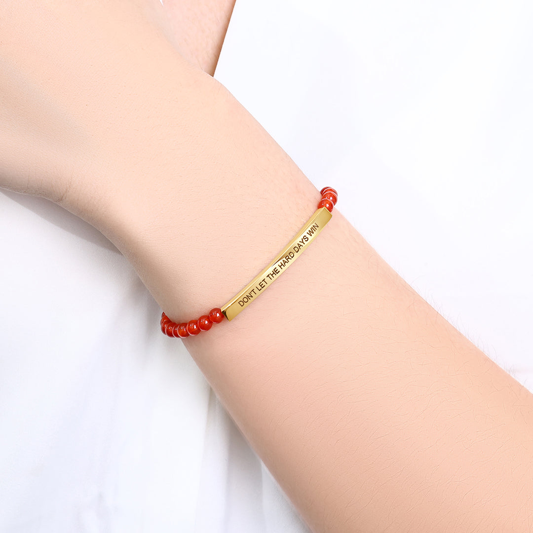 Don't Let The Hard Days Win Beaded Inspire Bracelet