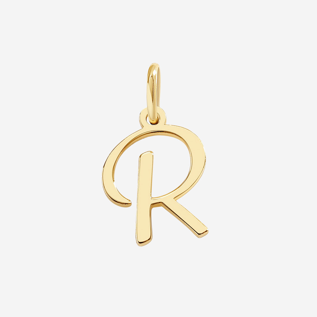 Cursive Initial Charm – Gold