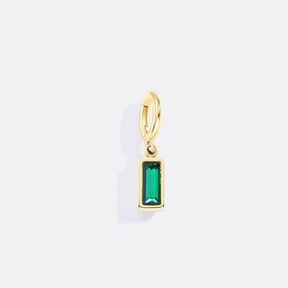 Dainty Baguette Birthstone Charm