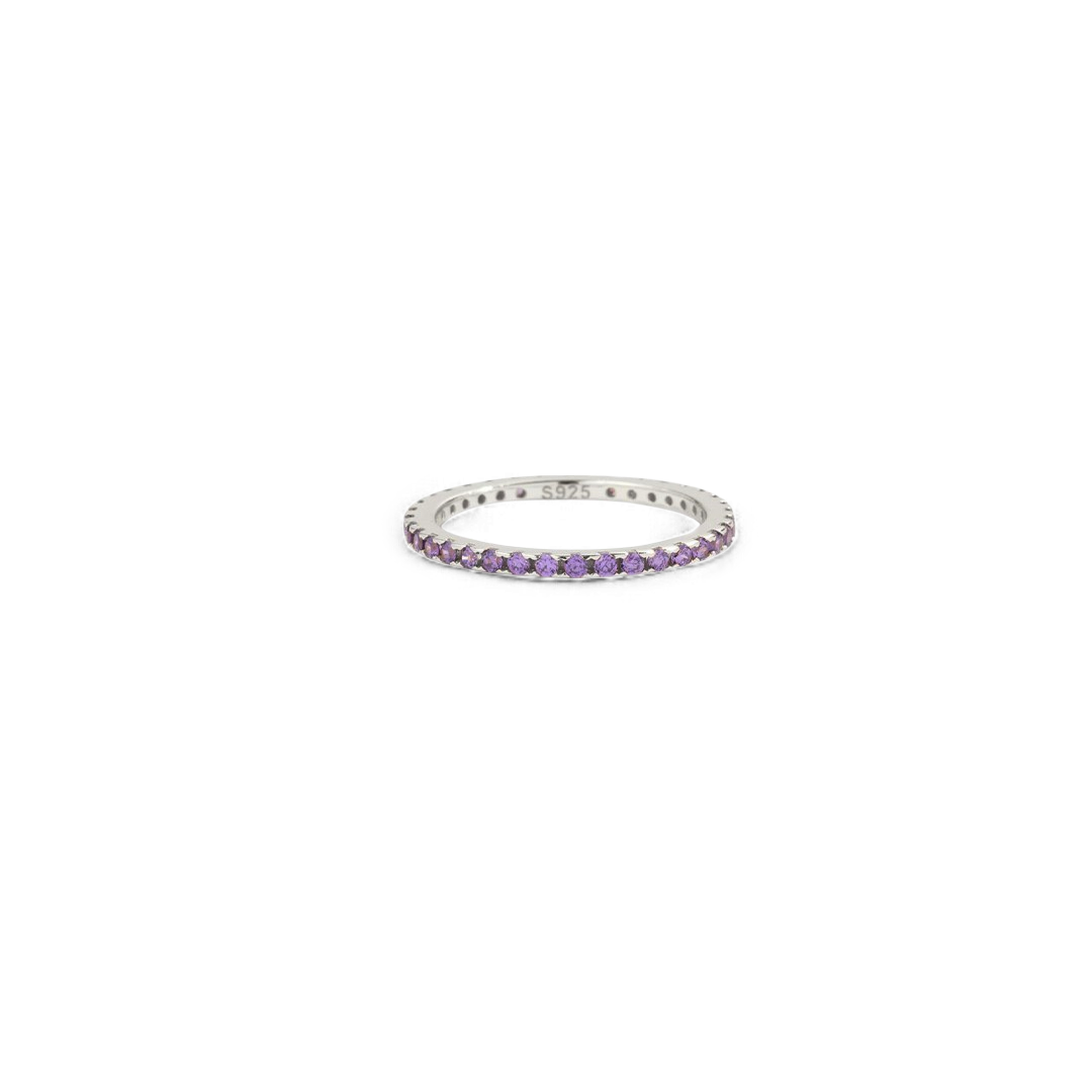 June Birthstone Eternity Stacking Ring