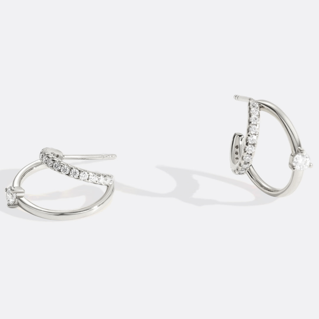 Crystal Double Hoop Earrings