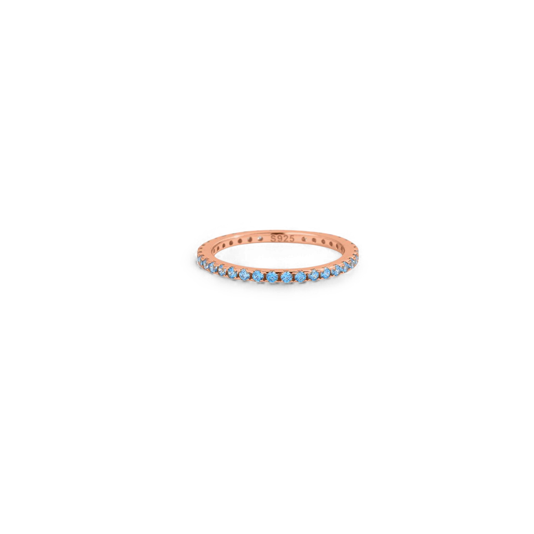 March Birthstone Eternity Stacking Ring