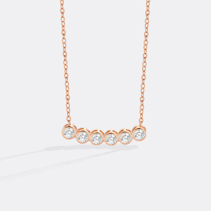 Classic Bezel-Set Diamond Necklace