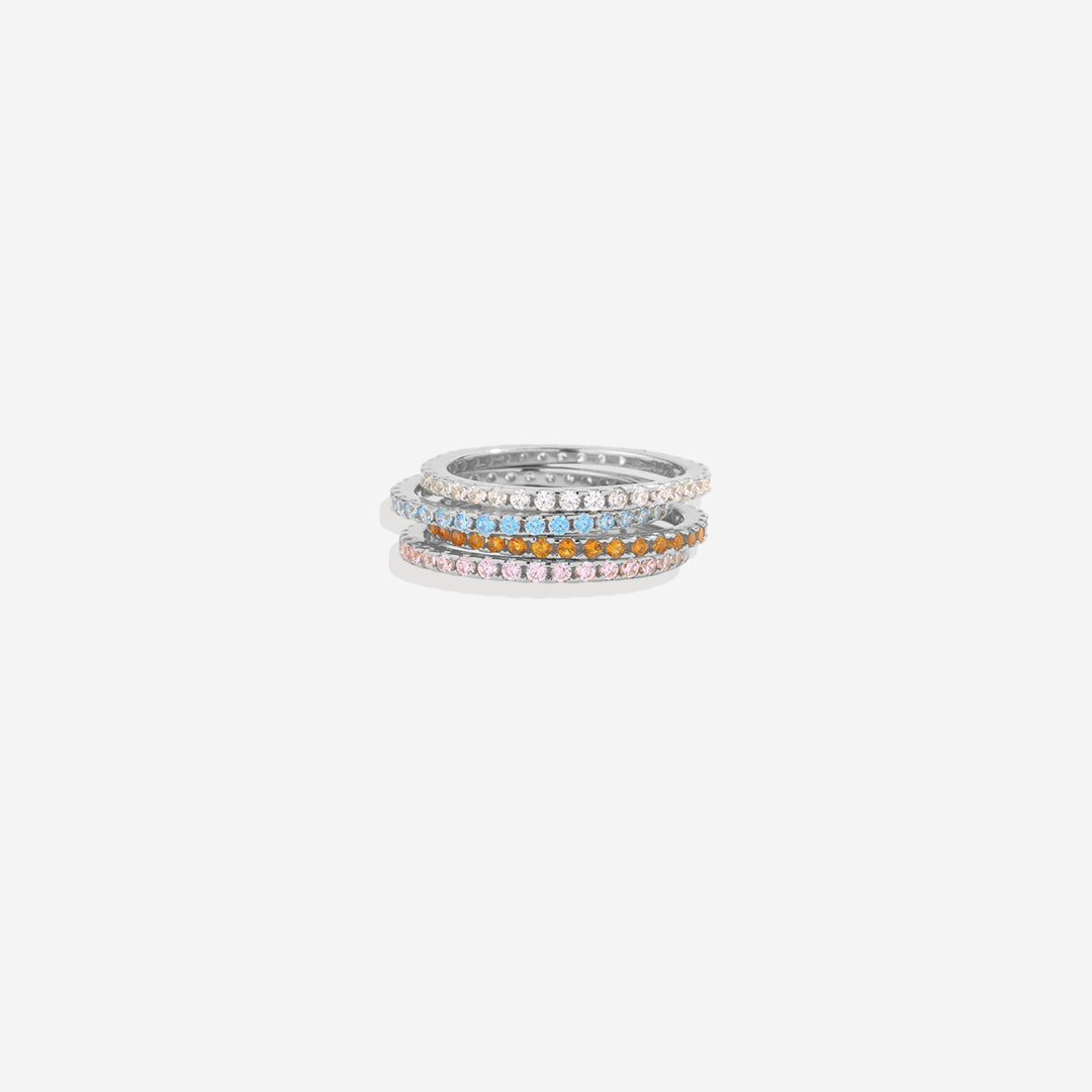 July Birthstone Eternity Stacking Ring