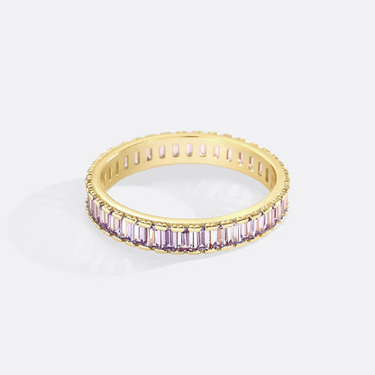 Baguette Birthstone Eternity Band