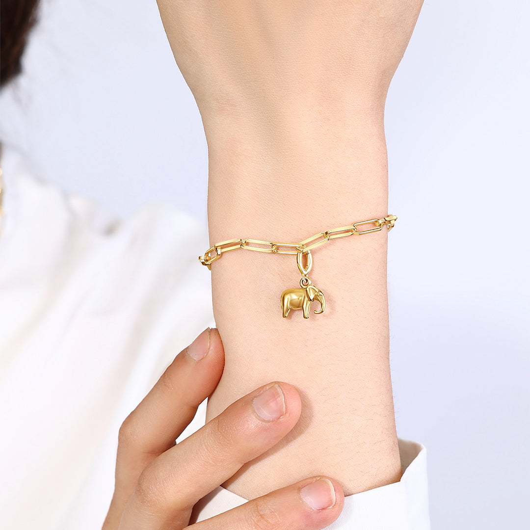 Golden Elephant Charm – Luck & Positivity