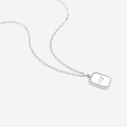 Silver Initial Pendant Necklace