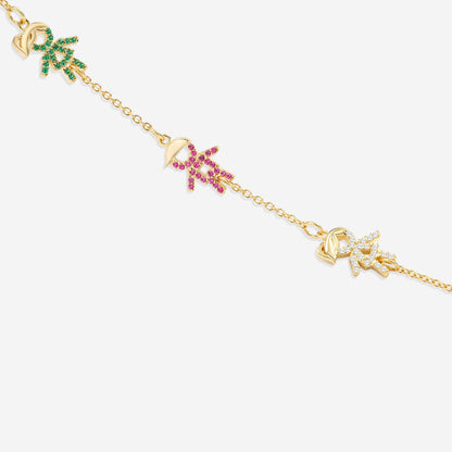 Personalized Mom Bracelet With Birthstone Kids