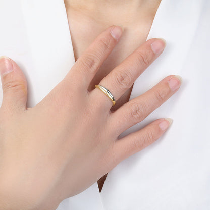 Mixed Metal Crossover Ring