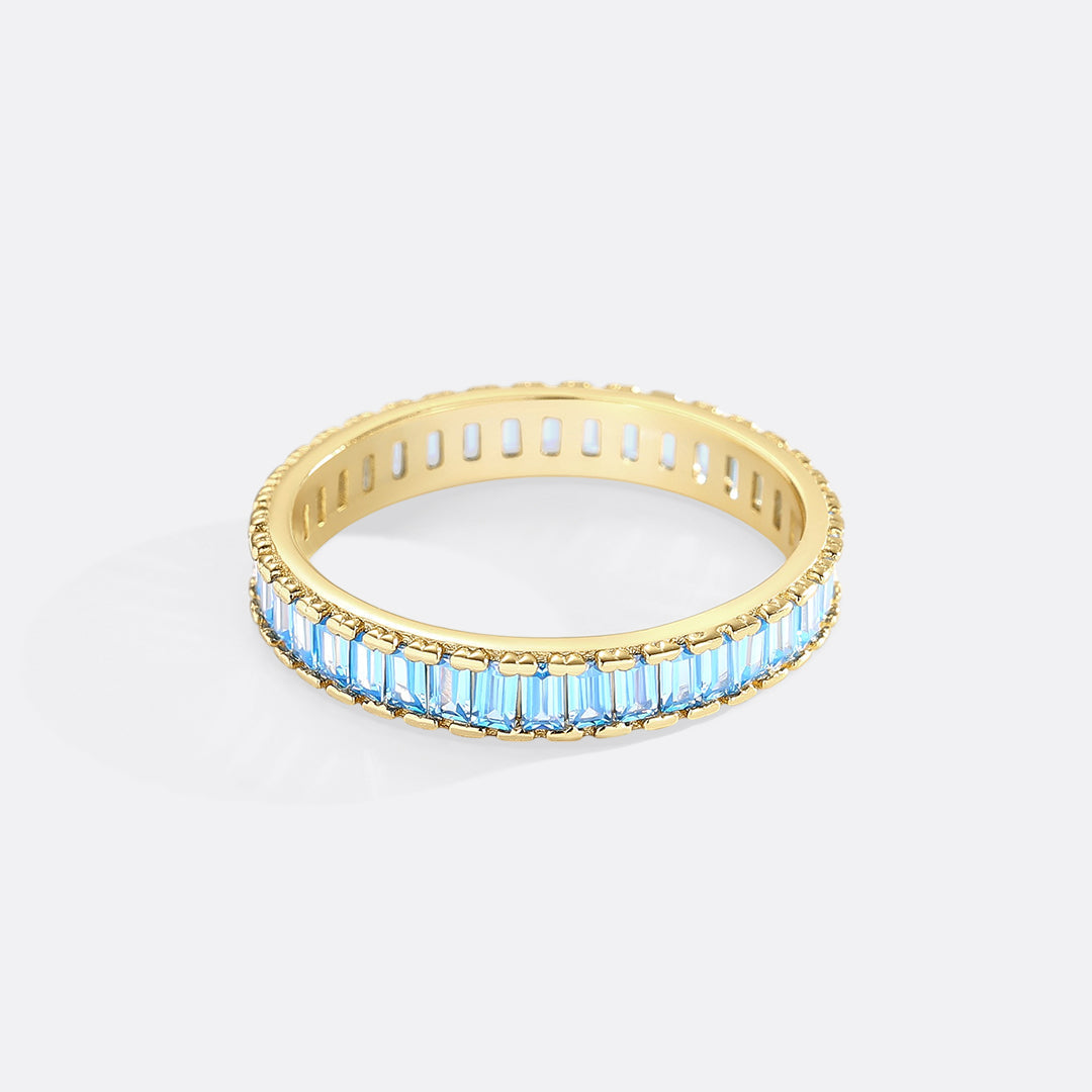 Baguette Birthstone Eternity Band