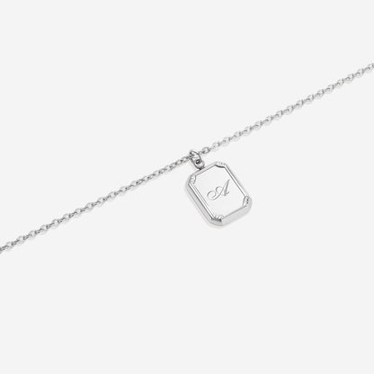 Silver Initial Pendant Necklace