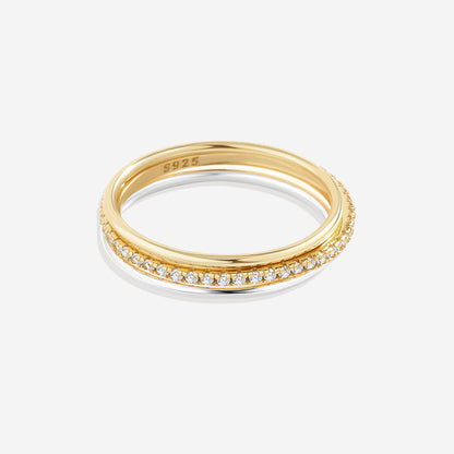 Gold and Silver Stacking Ring Set