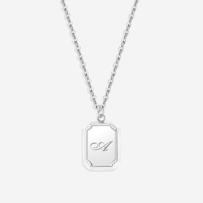 Silver Initial Pendant Necklace