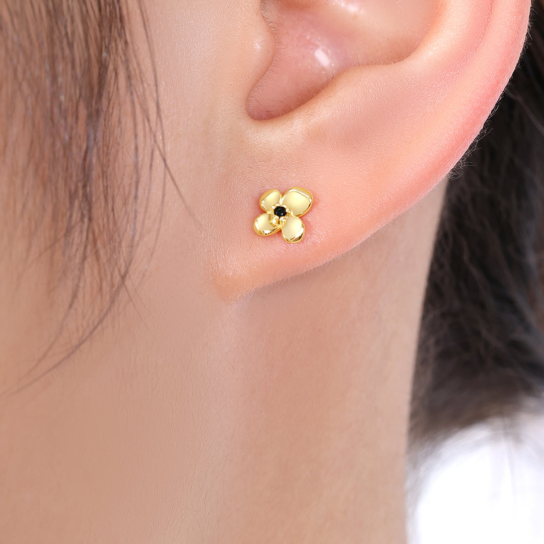 Dainty Floral Statement Stud Earrings