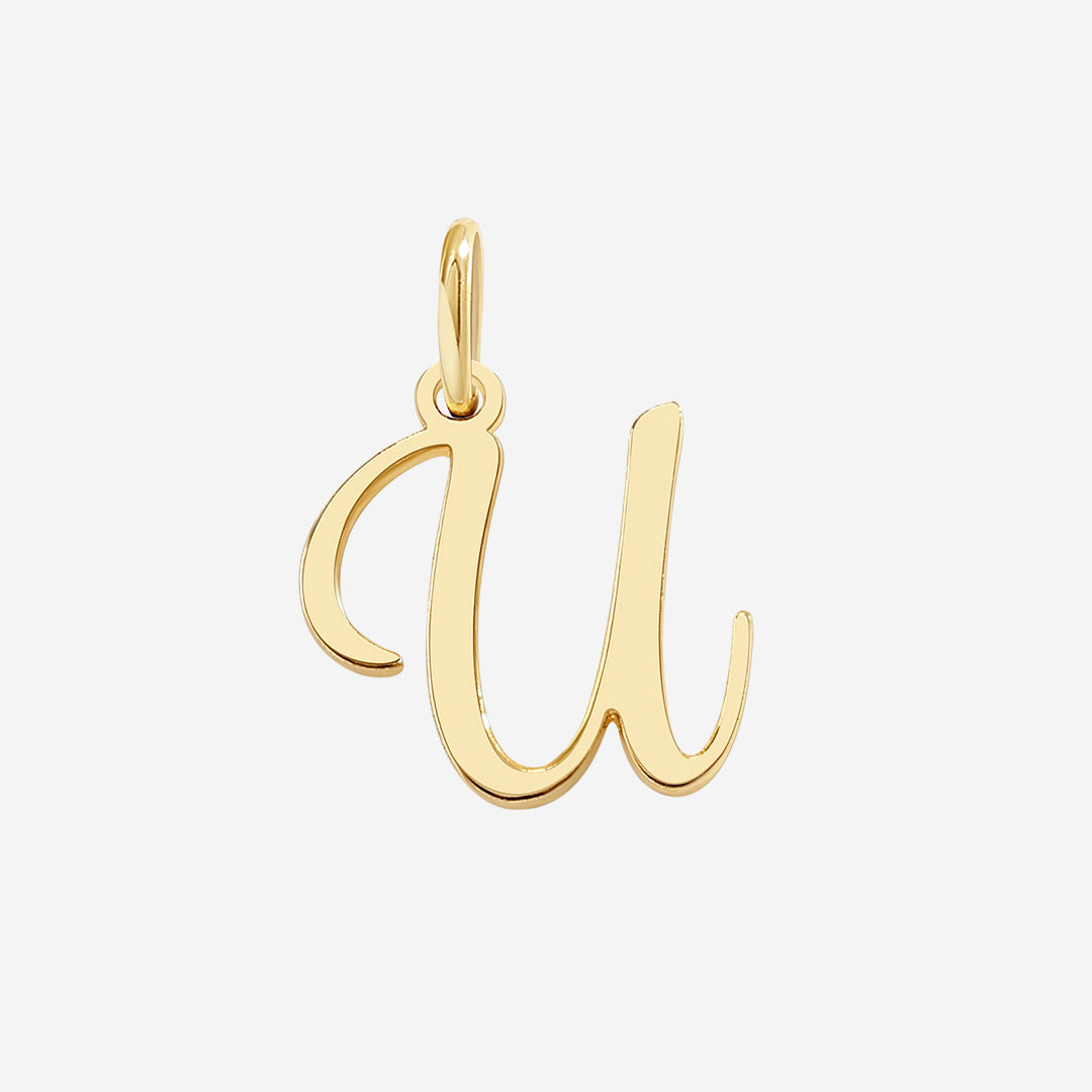Cursive Initial Charm – Gold