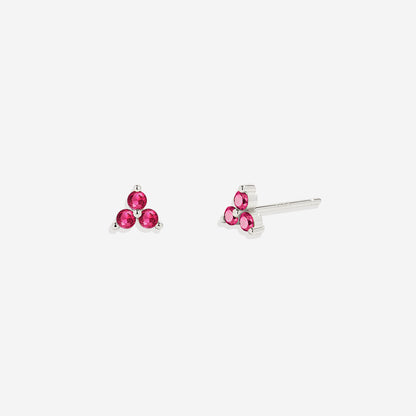 Trinity Birthstone Stud Earrings