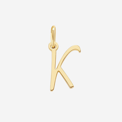 Cursive Initial Charm – Gold