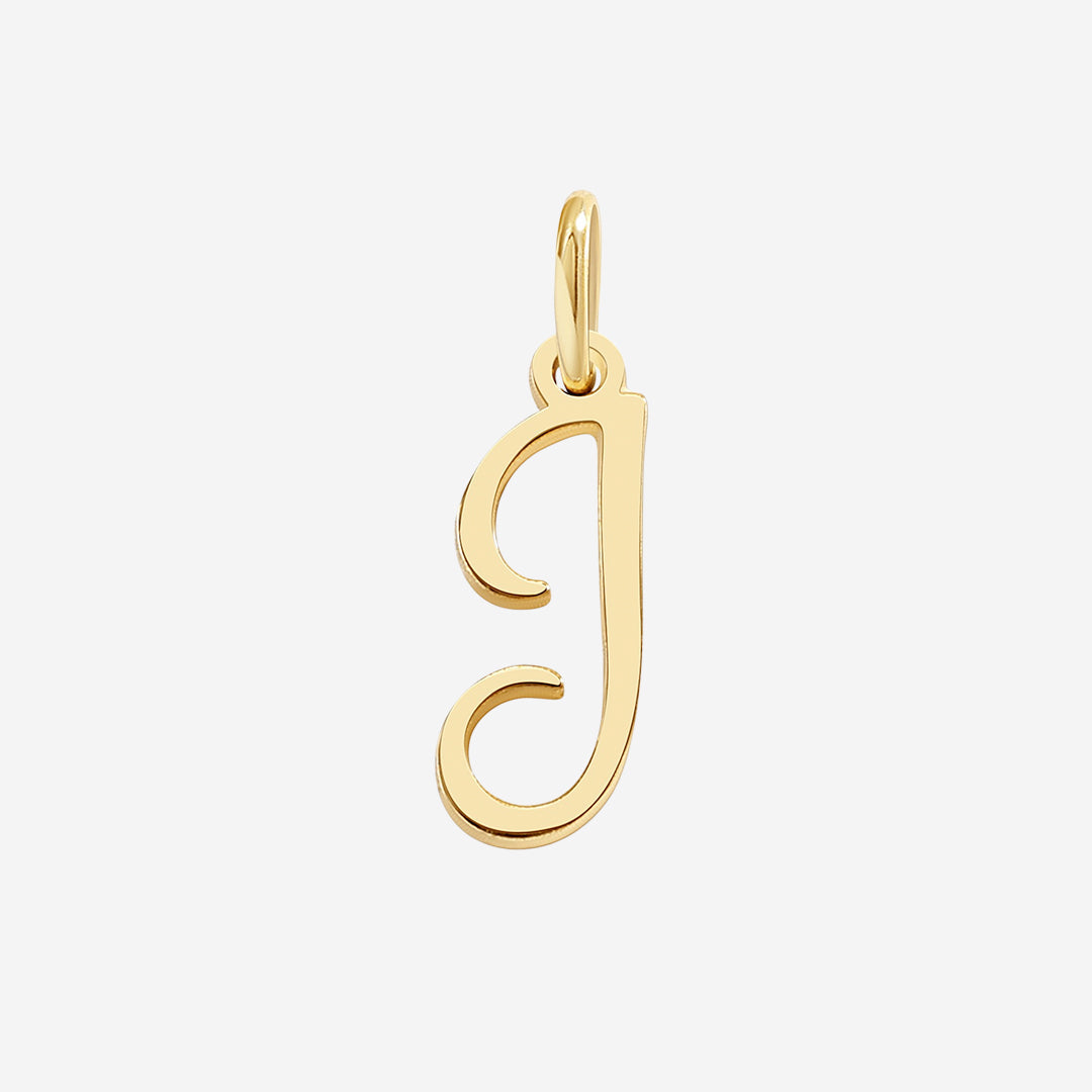 Cursive Initial Charm – Gold