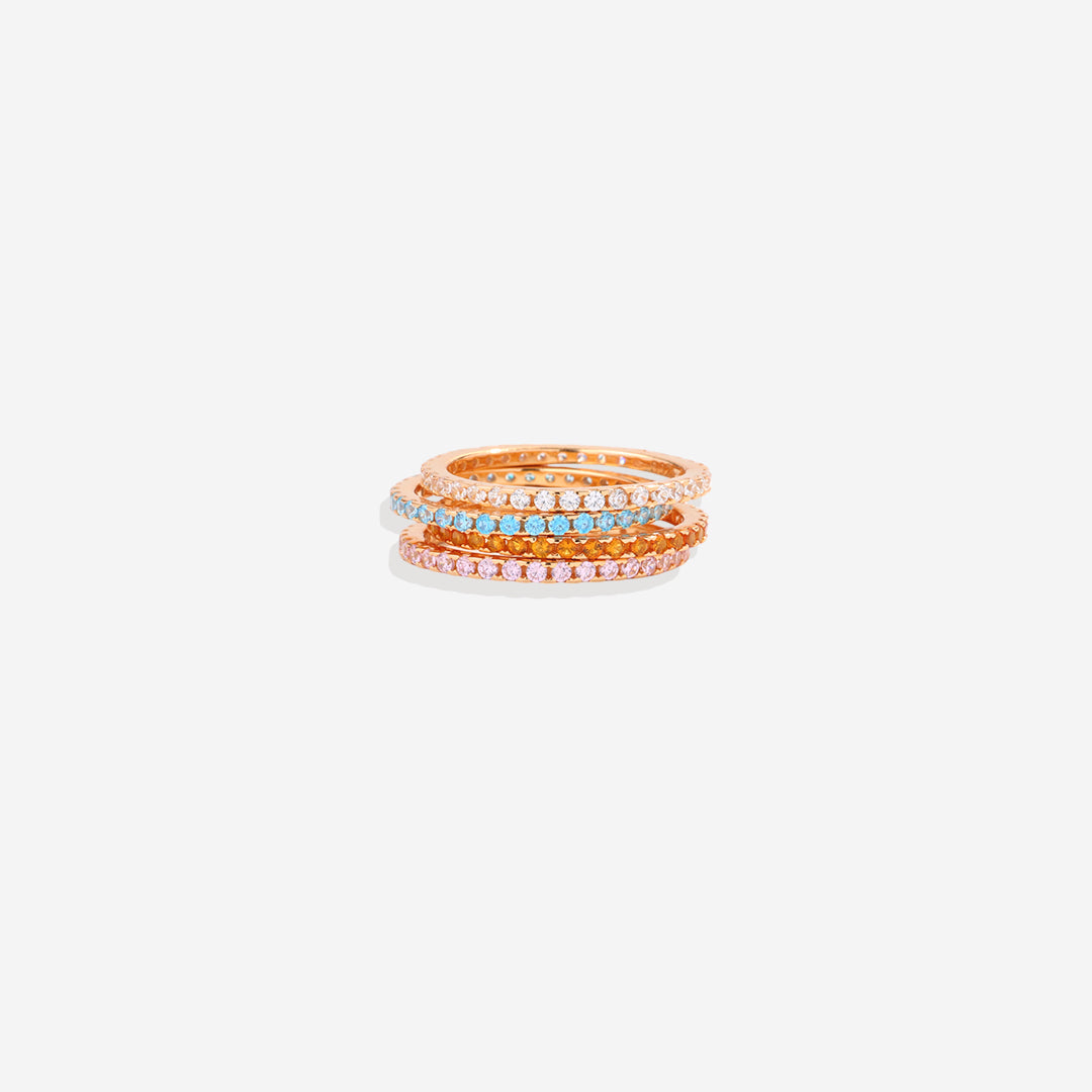 July Birthstone Eternity Stacking Ring