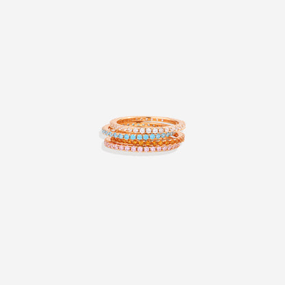 July Birthstone Eternity Stacking Ring