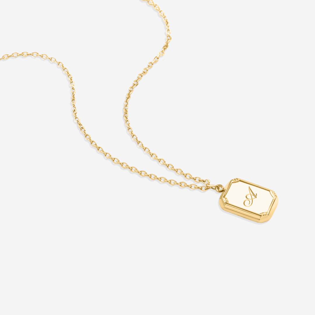 Gold Initial Pendant Necklace