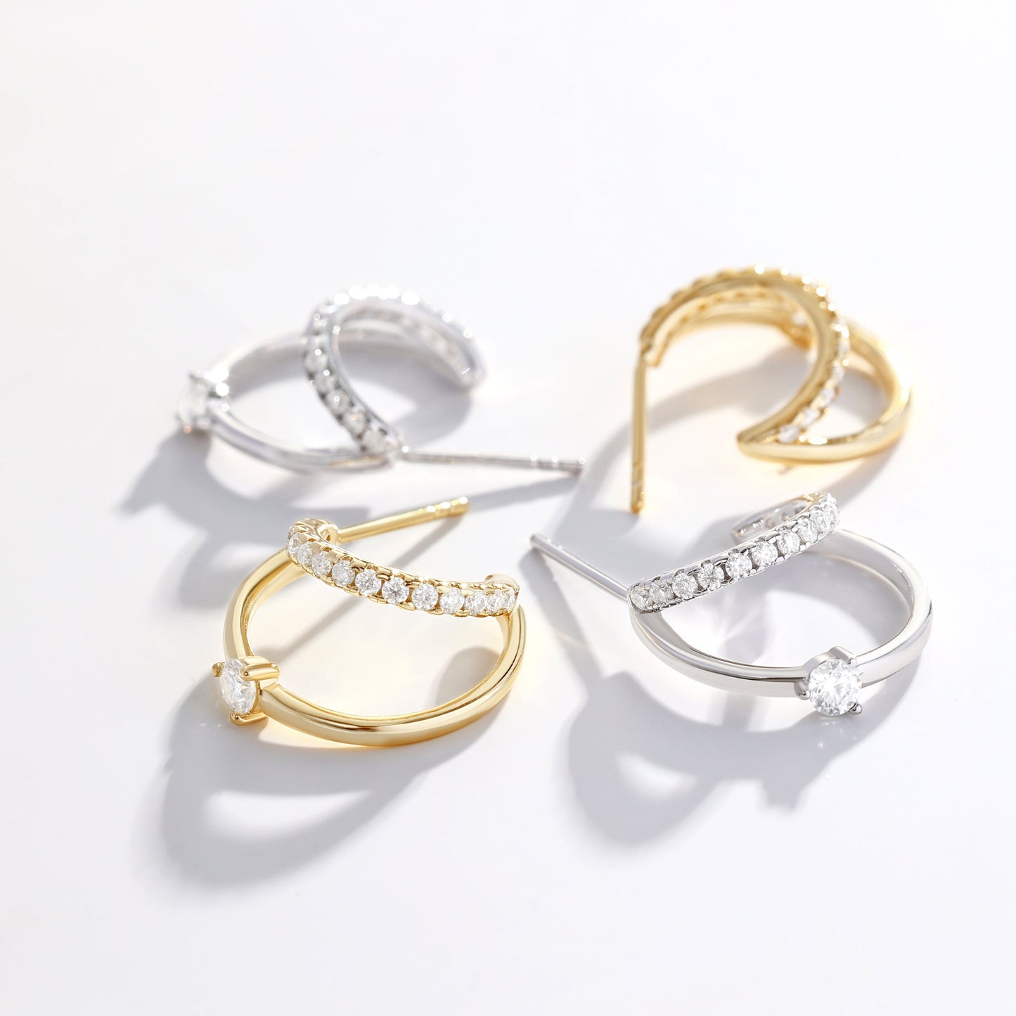 Crystal Double Hoop Earrings